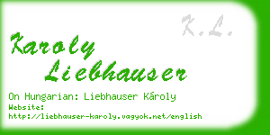 karoly liebhauser business card