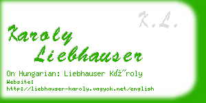 karoly liebhauser business card